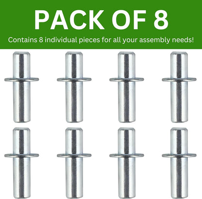 Spare Hardware Parts HEMNES Bookshelf Cabinet Wardrobe Table Pins (Replacement for IKEA Part #104171) (Pack of 8)