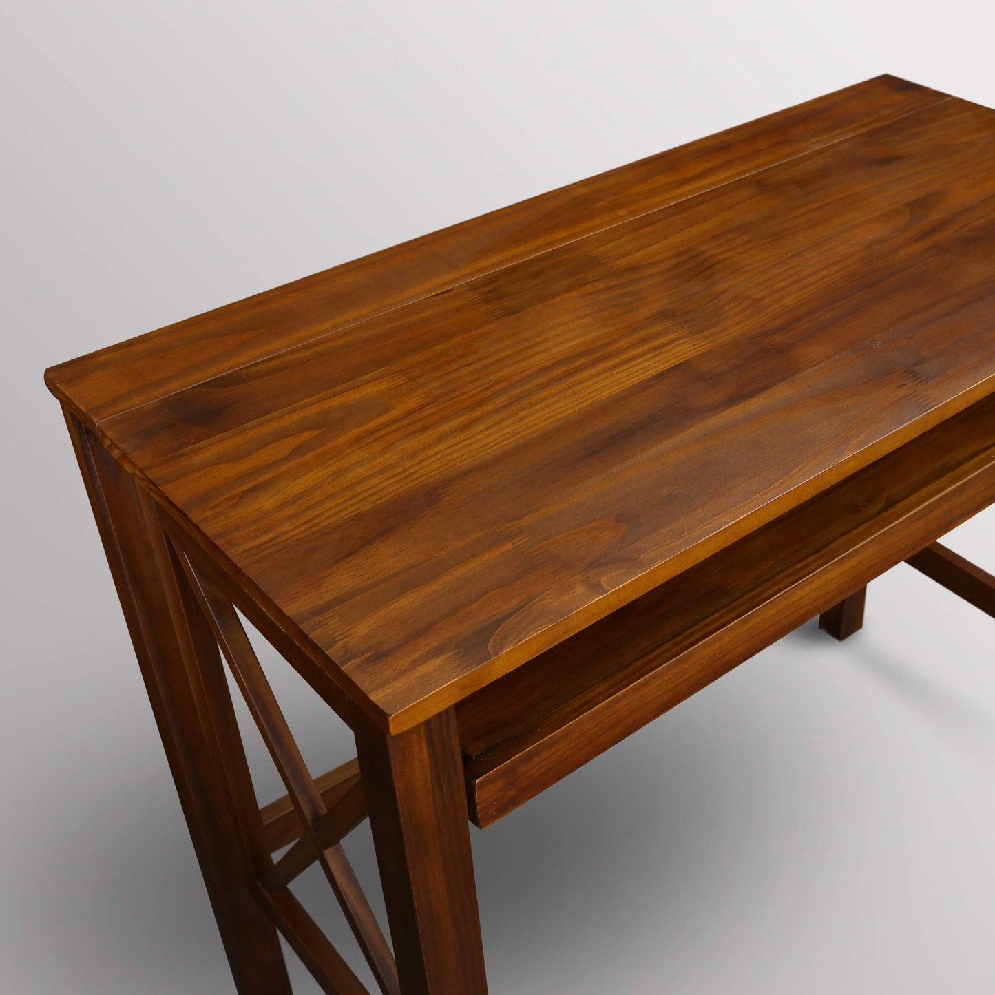 Montego Folding Desk with Pull-Out-Warm Brown