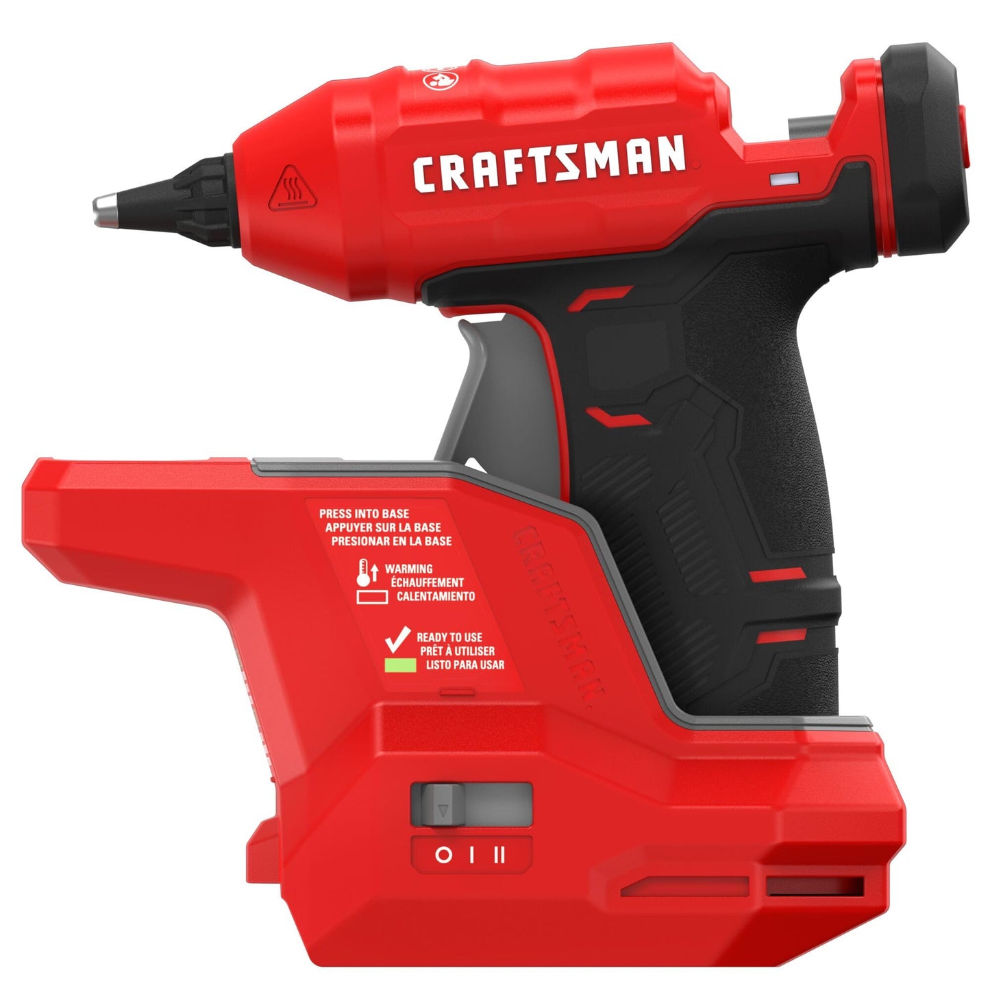 CRAFTSMAN V20 Mini Cordless Hot Glue Gun and Sticks Set with LED Light, Fast Heat Up, Dual Temperature Setting, Compact, Battery Sold Separately (CMGL100B)