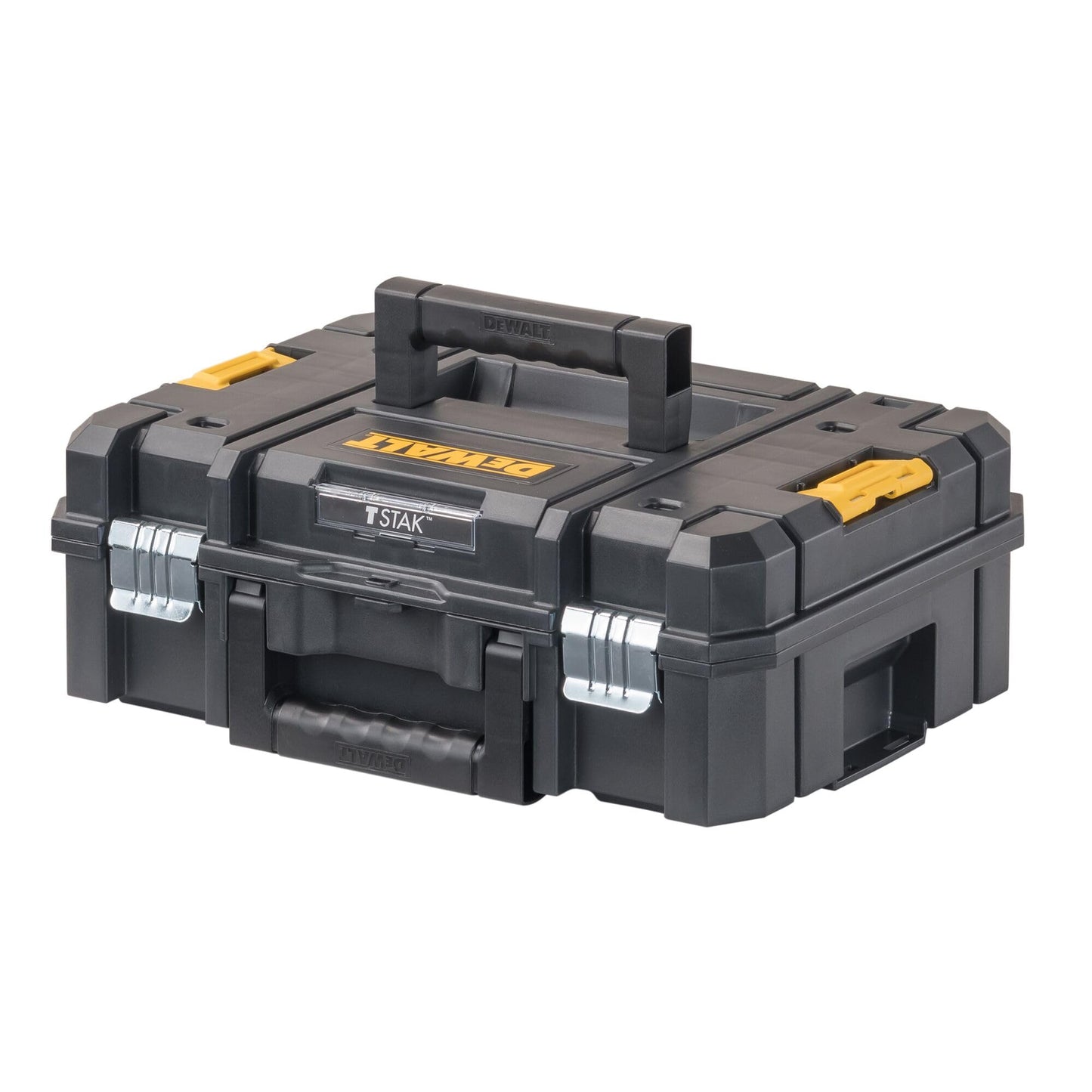 DEWALT Tool Box TSTAK II, 13 In. Flat Top Tool Storage Case, Stackable Organizer Hard Case Portable Toolbox, Heavy Duty, Holds Up To 66 lbs (DWST17807)