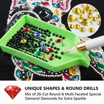 ZenPhyralis French Bulldog Diamond Painting Kit for Adults, 12x12 Full Drill Art with Resin & Special Shaped Gems, Frenchie Gift, Desk or Wall Decor