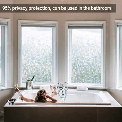 Bloss Privacy Window Film, 3D Diamond Decorative Cling for Home Office Privacy/Decoration, 35.4"x 78.7"