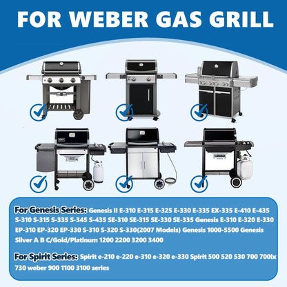 SafBbcue 93305 Grease Catch Pan for Weber Spirit e-310/210/220/320/330 Genesis II e-310 e-315 e-325 e-330 e-335 Grill Grease Tray with 20 Pack Disposable Drip Liners, Replacement Part for Weber#83156