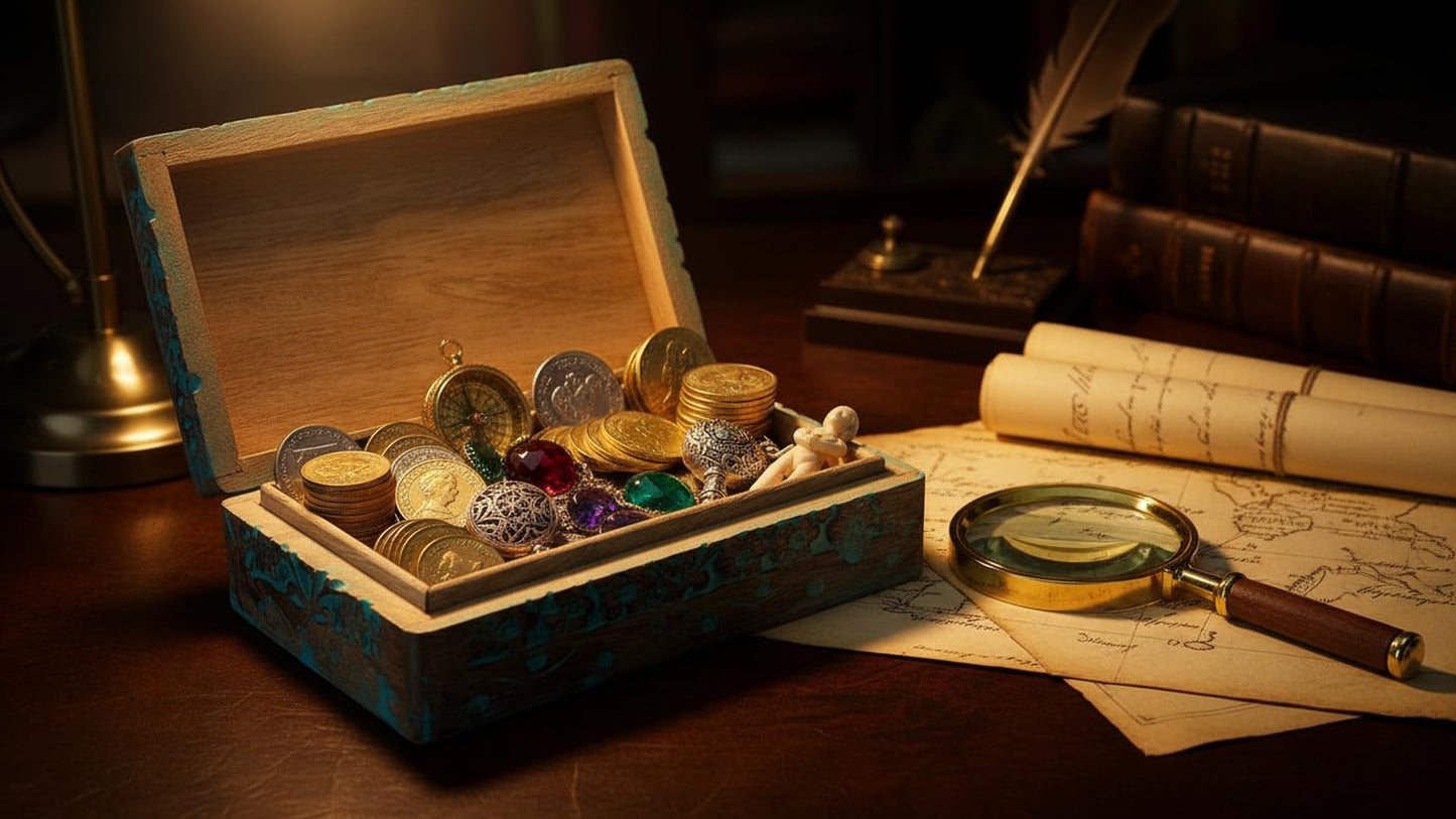 Great Birthday Gift Handmade Decorative Wooden Jewelry Box With Tree Of Life Carving Jewelry Organizer Keepsake Box Treasure Chest Trinket Holder Watch Box Storage Box Housewarming Gifts (Blue)
