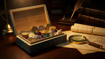 Great Birthday Gift Handmade Decorative Wooden Jewelry Box With Tree Of Life Carving Jewelry Organizer Keepsake Box Treasure Chest Trinket Holder Watch Box Storage Box Housewarming Gifts (Blue)
