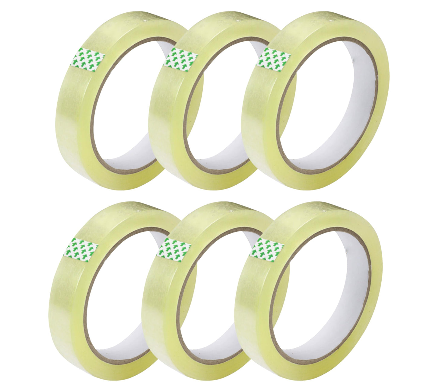 GTSE Premium Clear Tape, 1 inch x 217 feet, Strong Transparent Gift Wrap Tape for Home, Office, 6 Rolls, 3" Core