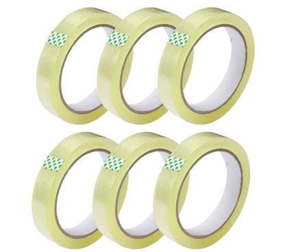 GTSE Premium Clear Tape, 1 inch x 217 feet, Strong Transparent Gift Wrap Tape for Home, Office, 6 Rolls, 3" Core