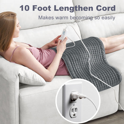 VAAGHANM Heating Pad: 33 x 17 inches Electric Heating Pad for Back Pain Relief -Extra Large Heat Pad for Shoulder/Neck/Cramp/Menstrual Pain - Upgraded 6 Timer & 6 Temperature Controller