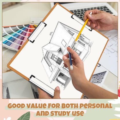 Tenceur 4 Pcs 11x17 Clipboard Three Clip Tough Extra Large Clipboard Horizontal Clipboard 11x17 Drawing Clipboard for Office Home Teachers Supplies
