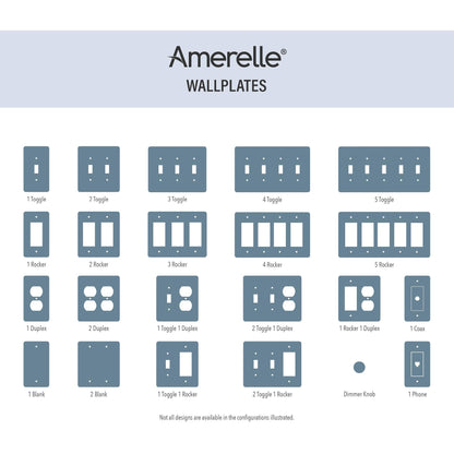 AMERELLE 84TRRB Wallplate, Rustic Brass