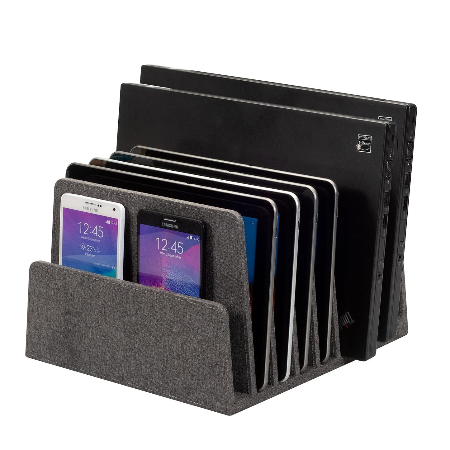MobileVision Bamboo Device Organizer for Smartphones, Tablets and Laptops, 10 Slots
