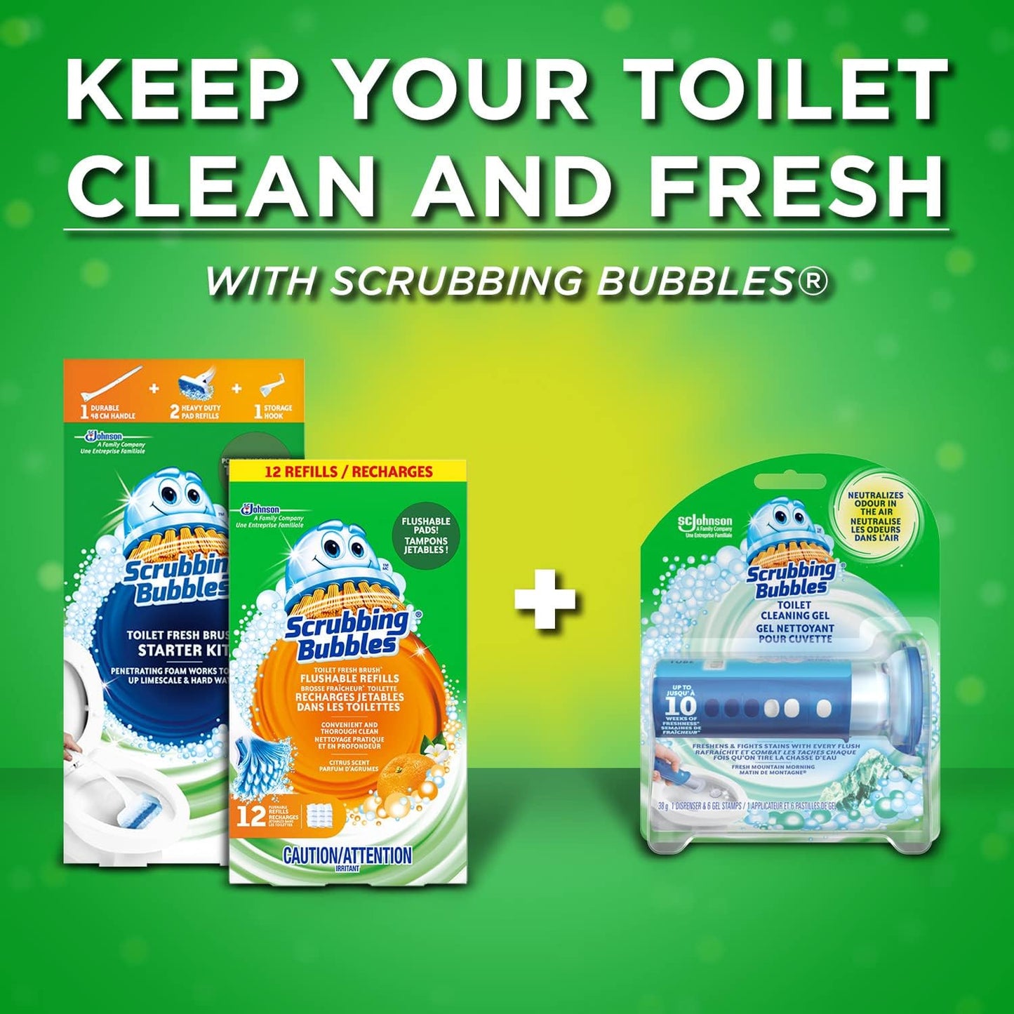 8 Pack Fresh Toilet Brush Refills