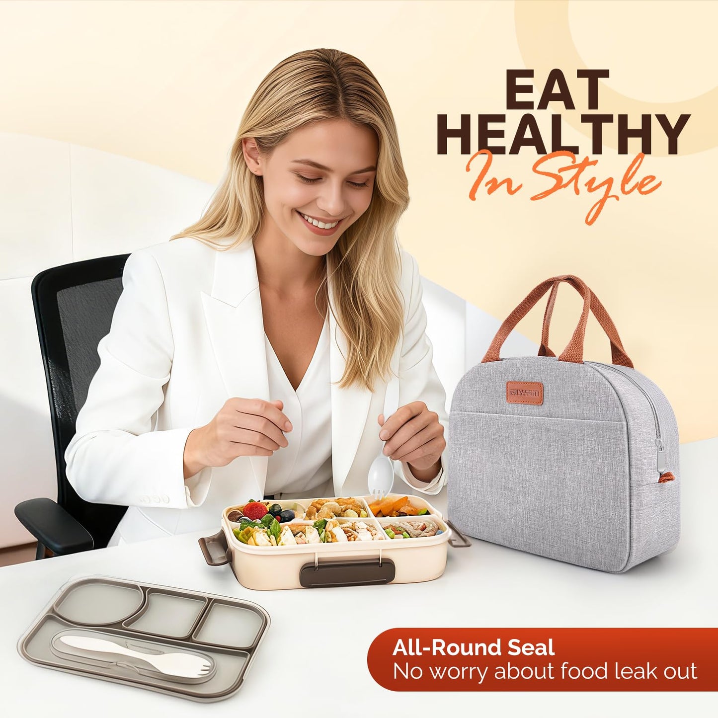 Bento Lunch Box Set Bento Box, 4-Compartment