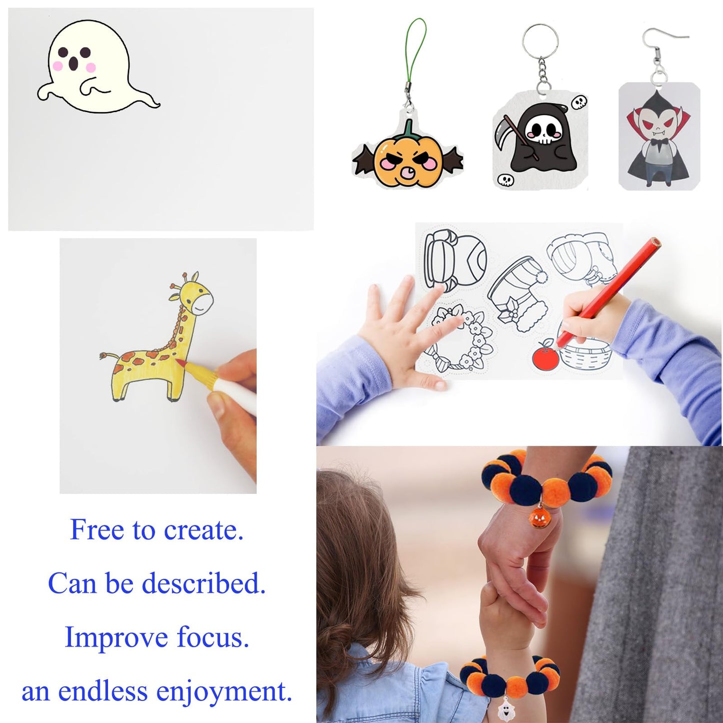 Heat Shrink Plastic Sheets Shrink Film Papers Kit Patterned Sheets Frosted Shrink Paper Sheet 171 PCS DIY Ornaments Keychains Making for Creative Art and Craft (8 x 5.7inch)