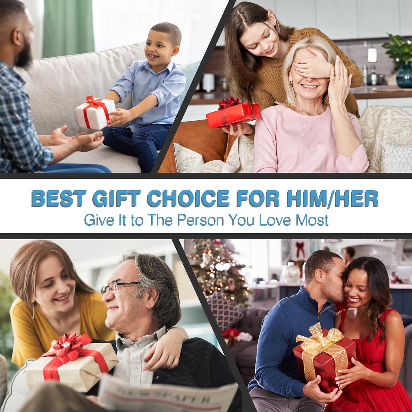 cotsoco Massage Gun Deep Tissue for Pain Relief with 4 Massage Heads & 6 Speeds, Electric Mini Handheld Body Massager for Any Pain Relief, Best Gifts for Dad and Mom