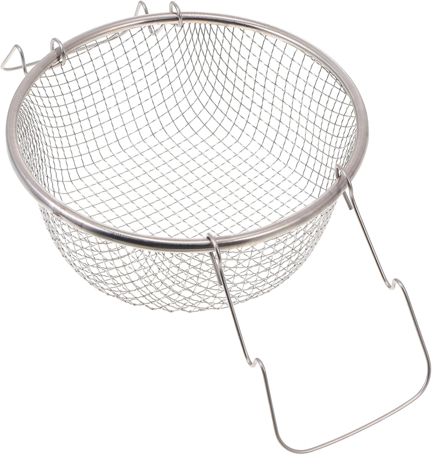 Potato Cooking Strainer, Stainless Steel Frying Basket, Foldable Colander for Steaming, Straining, Rinsing