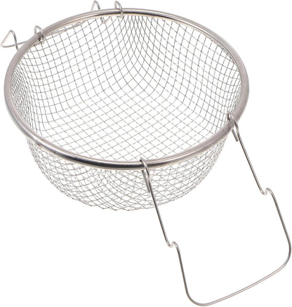 Potato Cooking Strainer, Stainless Steel Frying Basket, Foldable Colander for Steaming, Straining, Rinsing