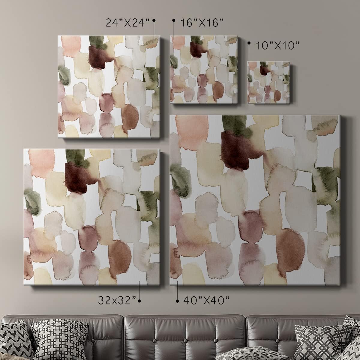 Renditions Gallery Fantasy Canvas Artwork for Beach House, Rustic Melted Sediment Modern Paintings & Prints