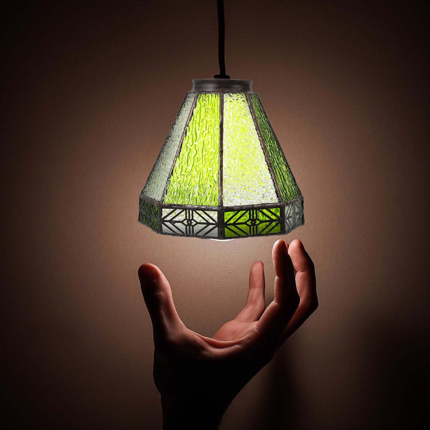 OSALADI 5.51 Inch Glass Lamp Shade Replacement Mediterranean Style Pendant Light Cover for Restaurant Bar Decoration