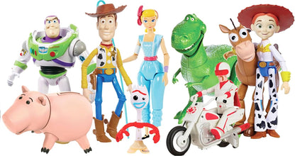 Mattel Toy Story Storytellers Figure Pack - 9 Figures & Vehicle Set | Woody, Buzz, Rex & More