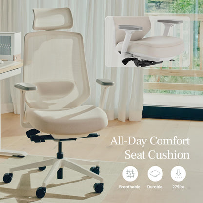 Branch Ergonomic Chair Pro - Mesh Office Chair with 14 Points of Adjustment - Height, Depth & Tilt Adjustable - 5D Armrests - Forward Tilt, Smooth Recline, and Lumbar Support - Boulder