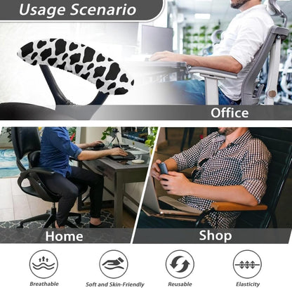 Wheelchair Armrest Covers, Anti Scratch Durable Water Resistant Slipcovers for Office Chair, Gaming Chair, Cow Print