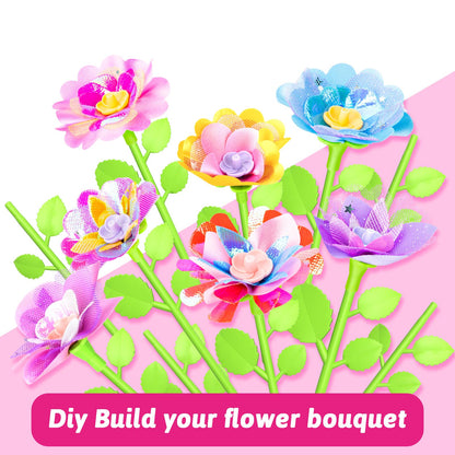 Osllate Upgraded Flower Bouquet Accessories Set for Making 36 Flowers, DIY Arts & Crafts Toy Accessories Flowers Making Toy Kit