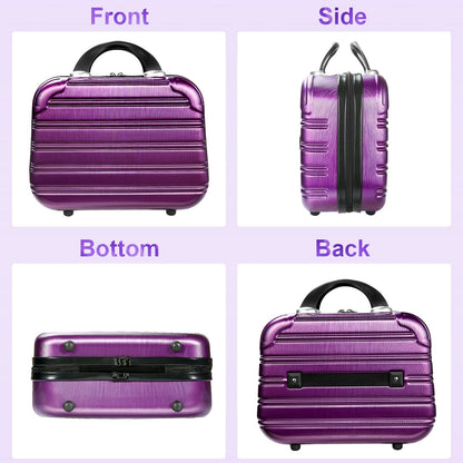 14-Inch Makeup Train Case Hardshell PC+ABS Travel Cosmetic Organizer, Makeup Storage Box for Toiletry Durable Portable Gifts for Women.