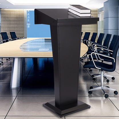 Lectern Podium Stand, Podium,Tilt Design Standing Desk Host Stage Speaking Reading Table, for Classroom Conference and Auditorium/White/58x48x120cm