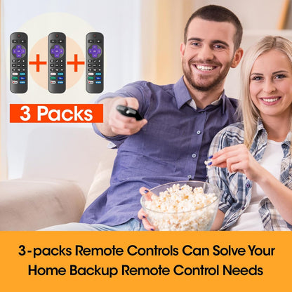 3 Pack Replacement Remote Control for Roku TV - Compatible With TCL, Hisense, Onn, Sharp, Philips (Not for Stick, Box or Speaker)