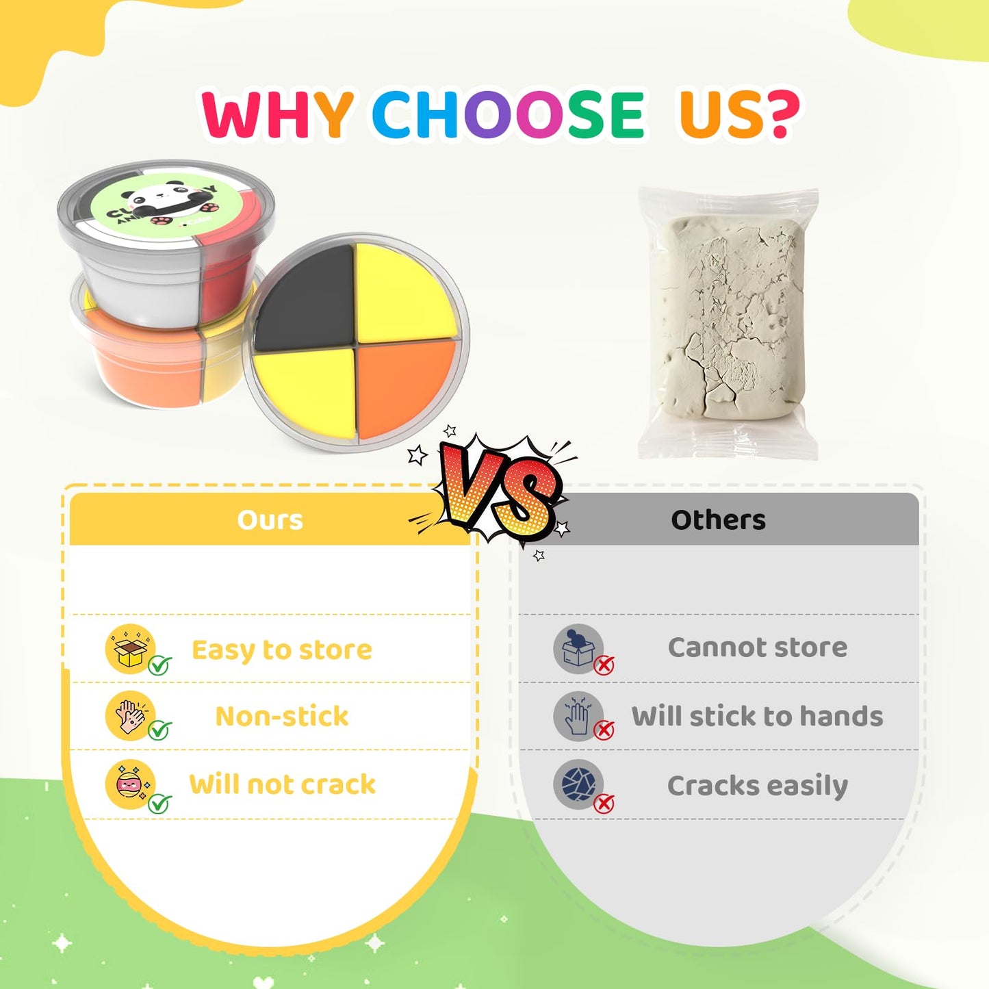 Air Dry Clay for Kids: Modeling Clay Animals DIY 10 PCS Blind Box Craft, Non-Stick Safe Air Dry Clay Kit with Sculpting Tools Mystery Box Gift for Girls Boys 3 4 5 6 7 8 9 Years Old