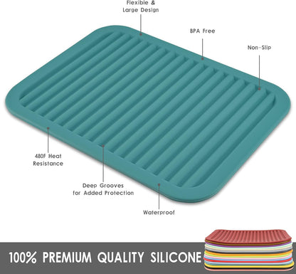 Smithcraft Silicone Trivets Mats for Hot Dishes, Hot Pads for Countertops, Set of 2 Color Purple