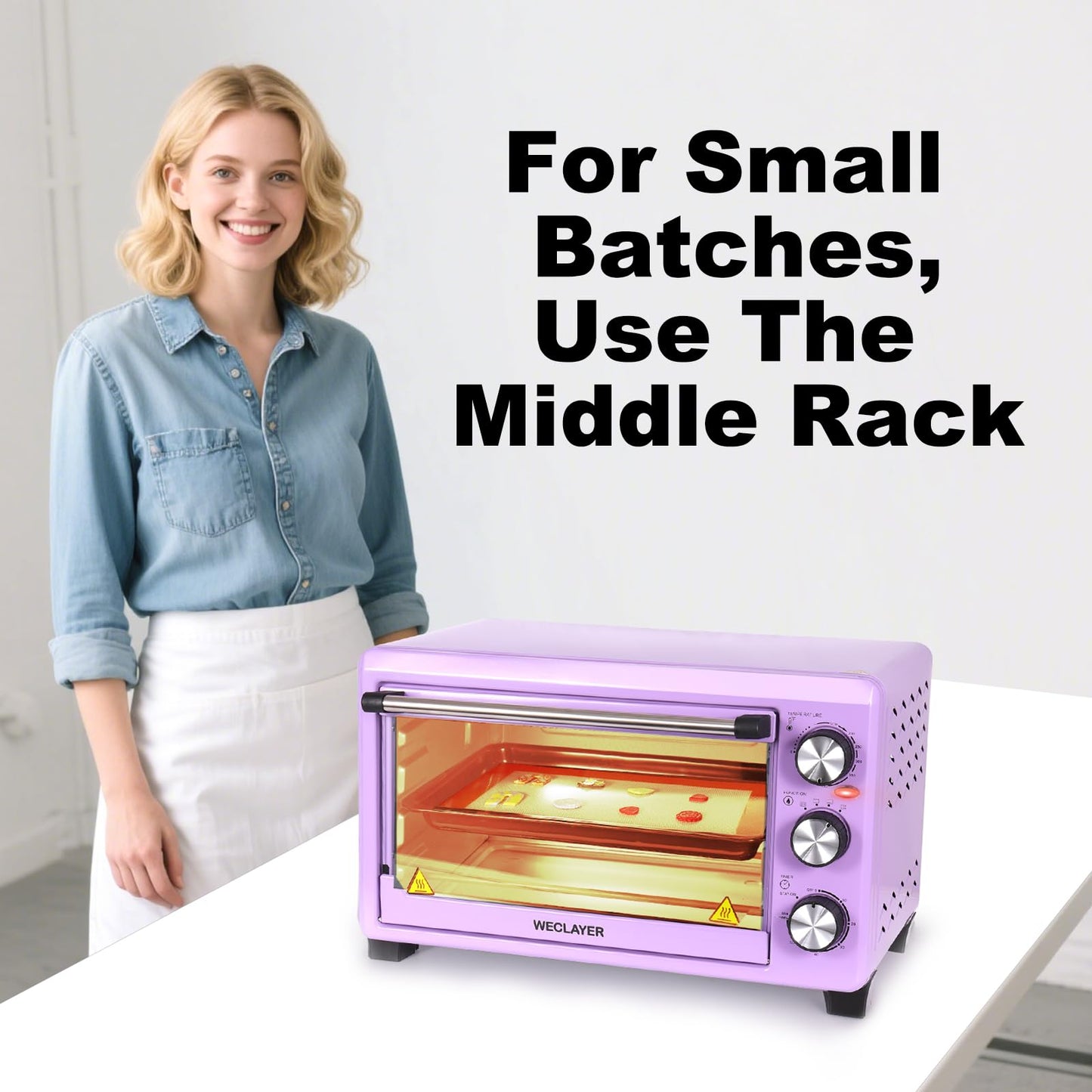 25QT Polymer Clay Oven with Adjustable Time & Temperature,Large Capacity Electric Oven for bake Clay,Polymer Clay Tools,Includes Tray,Wire Rack,Thermometer,Heat-resistant Silicone Mat and Gloves