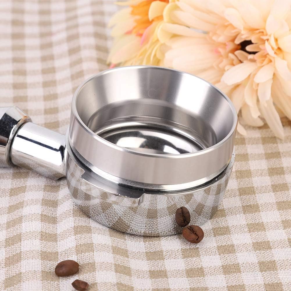 Fdit Aluminum Alloy Universal Coffee Magnetic Dosing Ring Replacement, Silver (58mm)