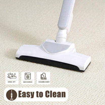 Yancorp 2'x3' Small Area Rug, Cream White Berber Indoor Door Mat, Non-Slip Washable Jute-Look Rug for Entryway