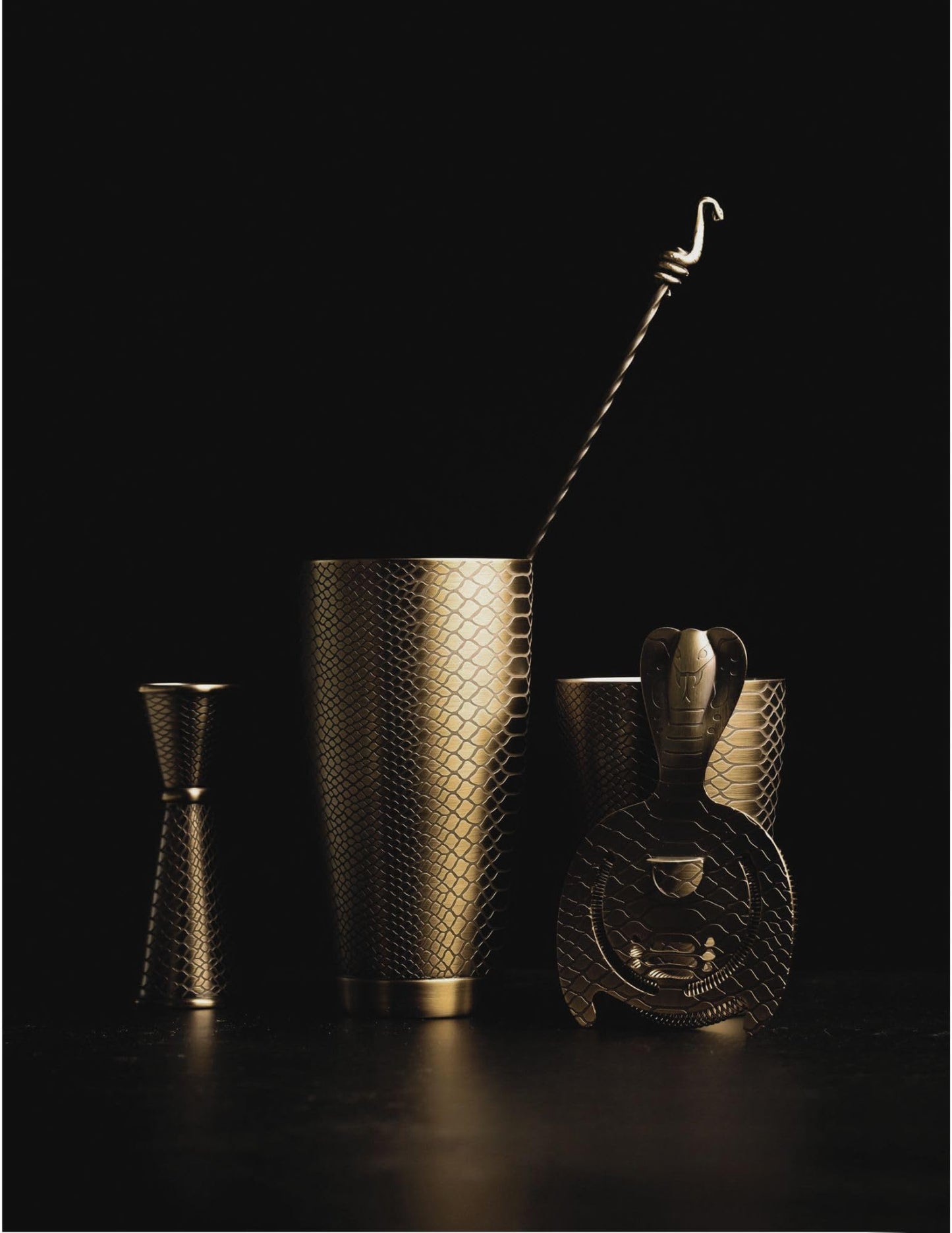Venym by Barfly Basic 5 Piece Cocktail Set - Antique Brass