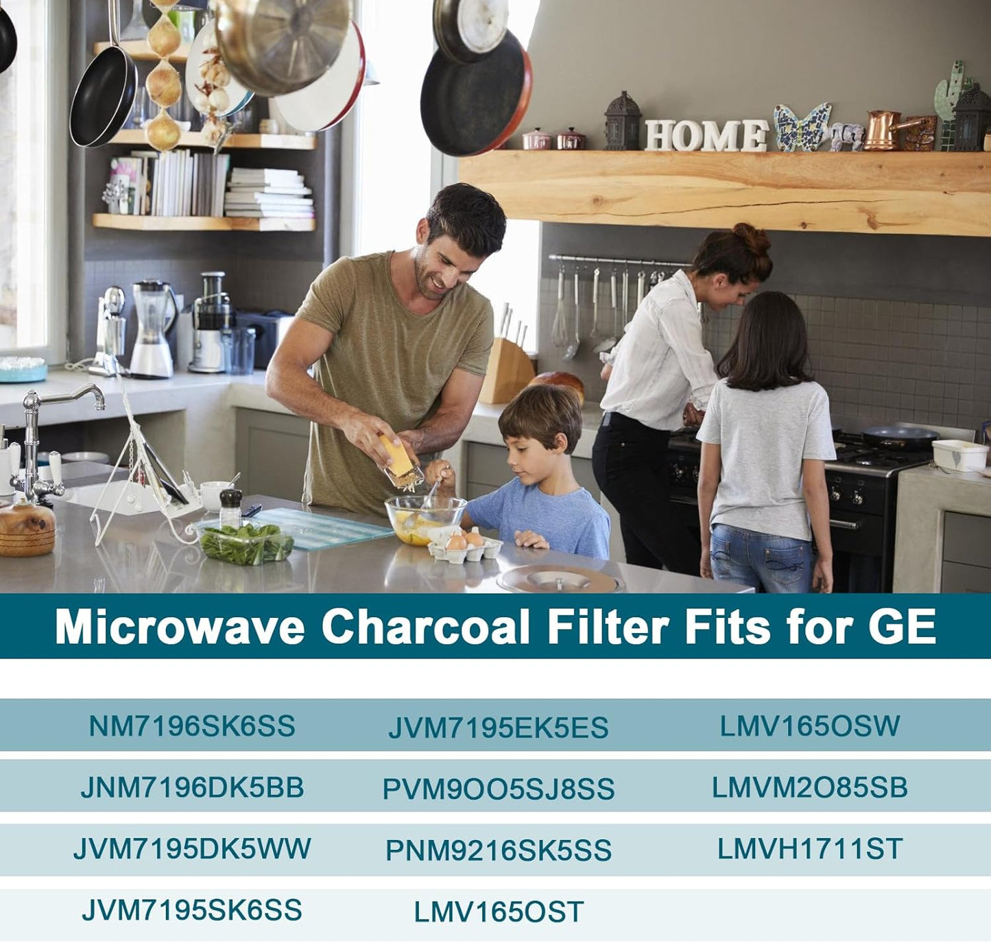 Microwave Charcoal Filter, Compatible with GE Model Numbers, 2 PACK