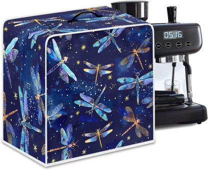 Blue Dragonfly Coffee Maker Cover, Dust Resistant Covers for Small Kitchen Appliance, Soft Covers for Blender