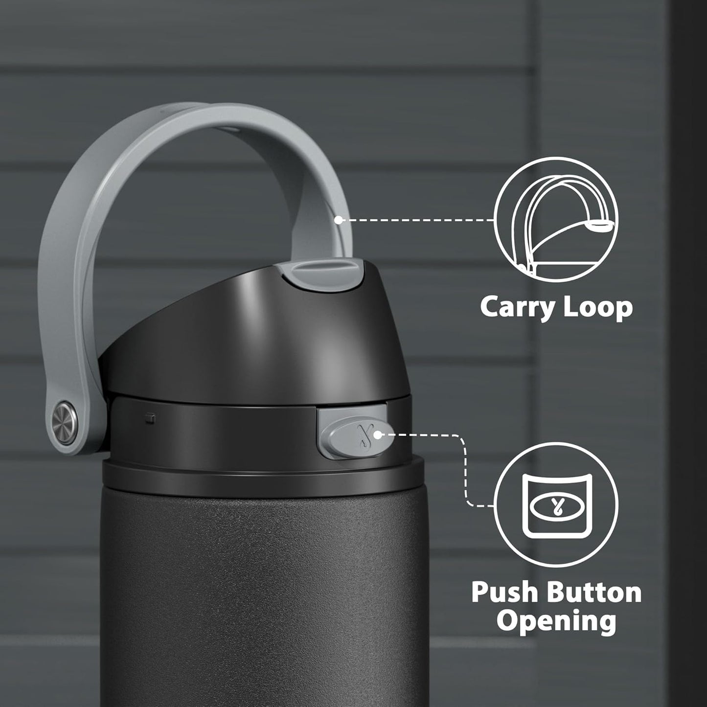 24 oz 2-in-1 24 Insulated Water Bottle for Sports: Meoky Stainless Steel Water Bottle with Straw and Spout Lid - Leak