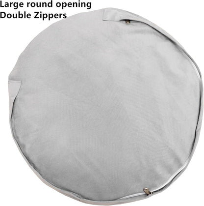 20x20x12 Inches Asuprui Pouf Ottoman Unstuffed Floor Poof Seat Pouf Ottoman Foot Rest Soft Foot Stool Fuzzy Chair Floor