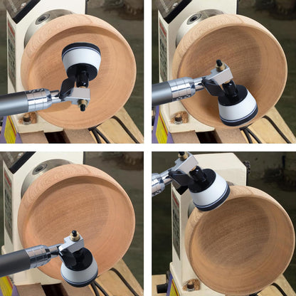 RUITOOL Carbide Wood Lathe Turning Tools Set with Bowl Sander, Including Swan Neck Hollower, Rougher, Finisher, Detailer, 1" & 2" Mandrels, Sandpapers and Aluminum Alloy Handles for Woodturning