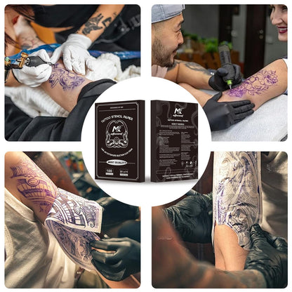Tattoo Stencil Paper 100 Sheets, A4 4-Layer Thermal Transfer Sheets for Tattooing, Premium Carbon Tracing Supplies