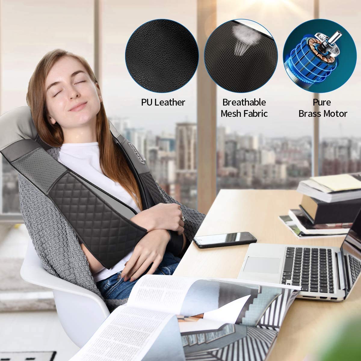 RENPHO Neck and Shoulder Massager with Heat [2025 Upgraded], Shiatsu Cervical and Back Massager, 3D Electric Deep Tissue Massage, True Relaxation for Neck and Shoulders, Birthday Gifts for Men