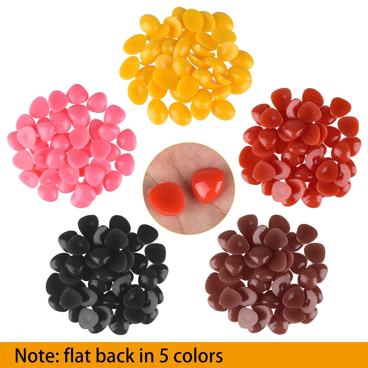 ASTARON 1028 Pcs Plastic Safety Eyes and Noses Kit with Washers for Doll Plush Animal Craft Making,Assorted Size