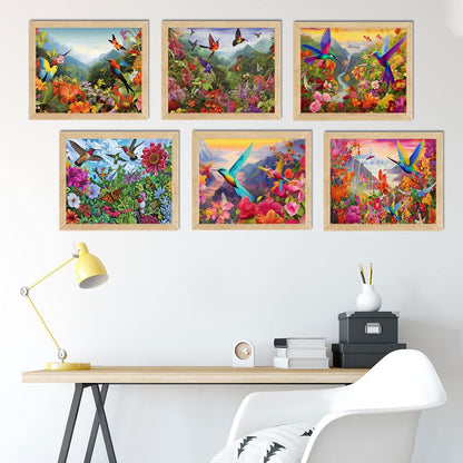 DOTSOPS Diamond Painting Kits Art Adults Painting Kit Crafts DIY 5D Diamond Art Packs Kits Full for Adults Beginner Home Wall Decoration Gift 11.8x15.7 Inches (6 Pack Flowers Bird)