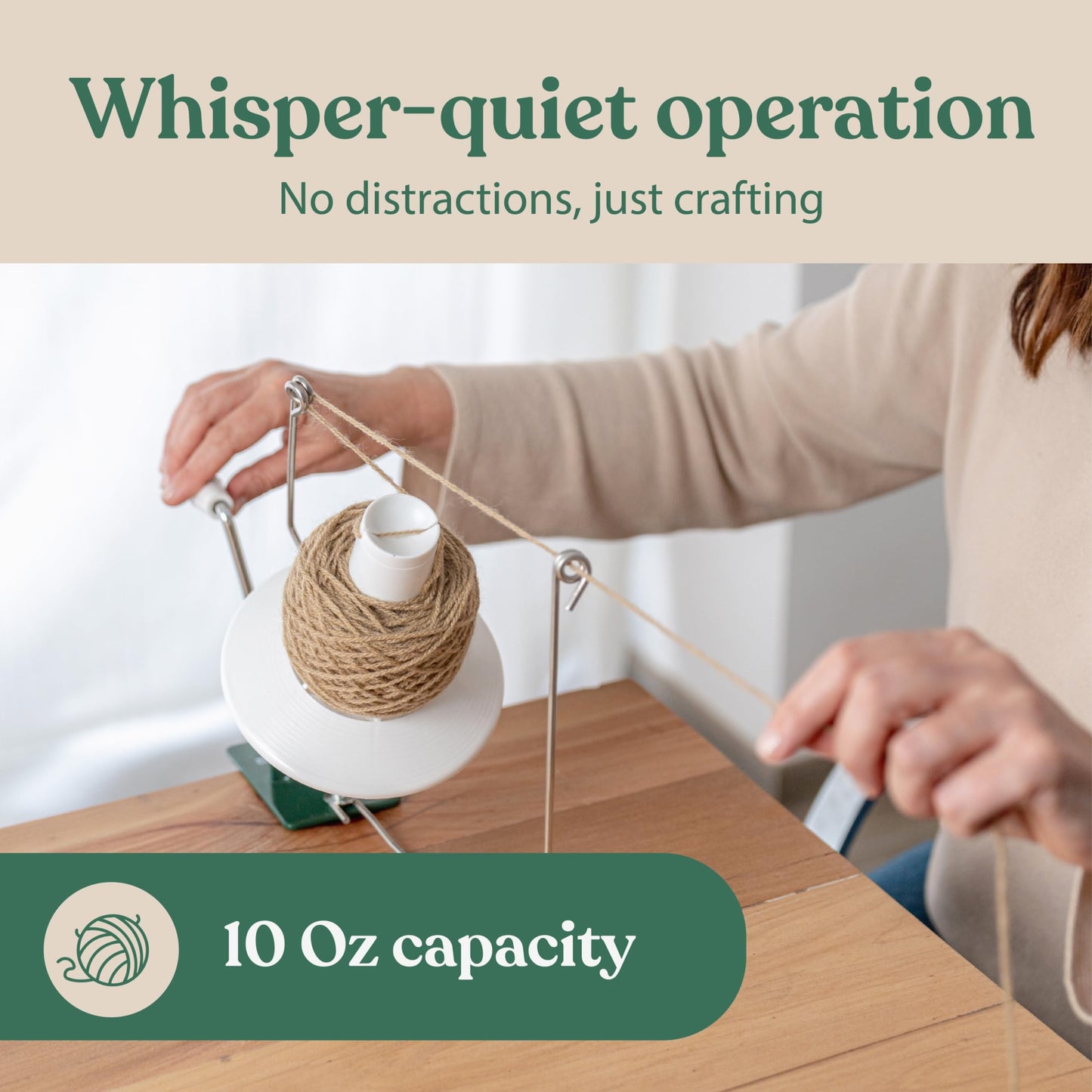 Wofaro - Large Capacity Yarn Ball Winder & Spinner. Hand-Operated Winder for Crocheting & Knitting, Supports 10 oz Yarn Capacity, Ideal for Crafters.