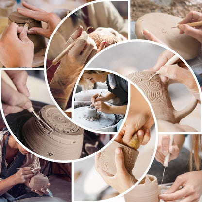 Yagugu Pottery Clay Tools for Adults Sculpting, 45Pcs Basic Wood Ceramics Carving Polymer Clay Tool Supplies kit Supplies for Artists Modeling Shaping Building for Art&Craft Gifts