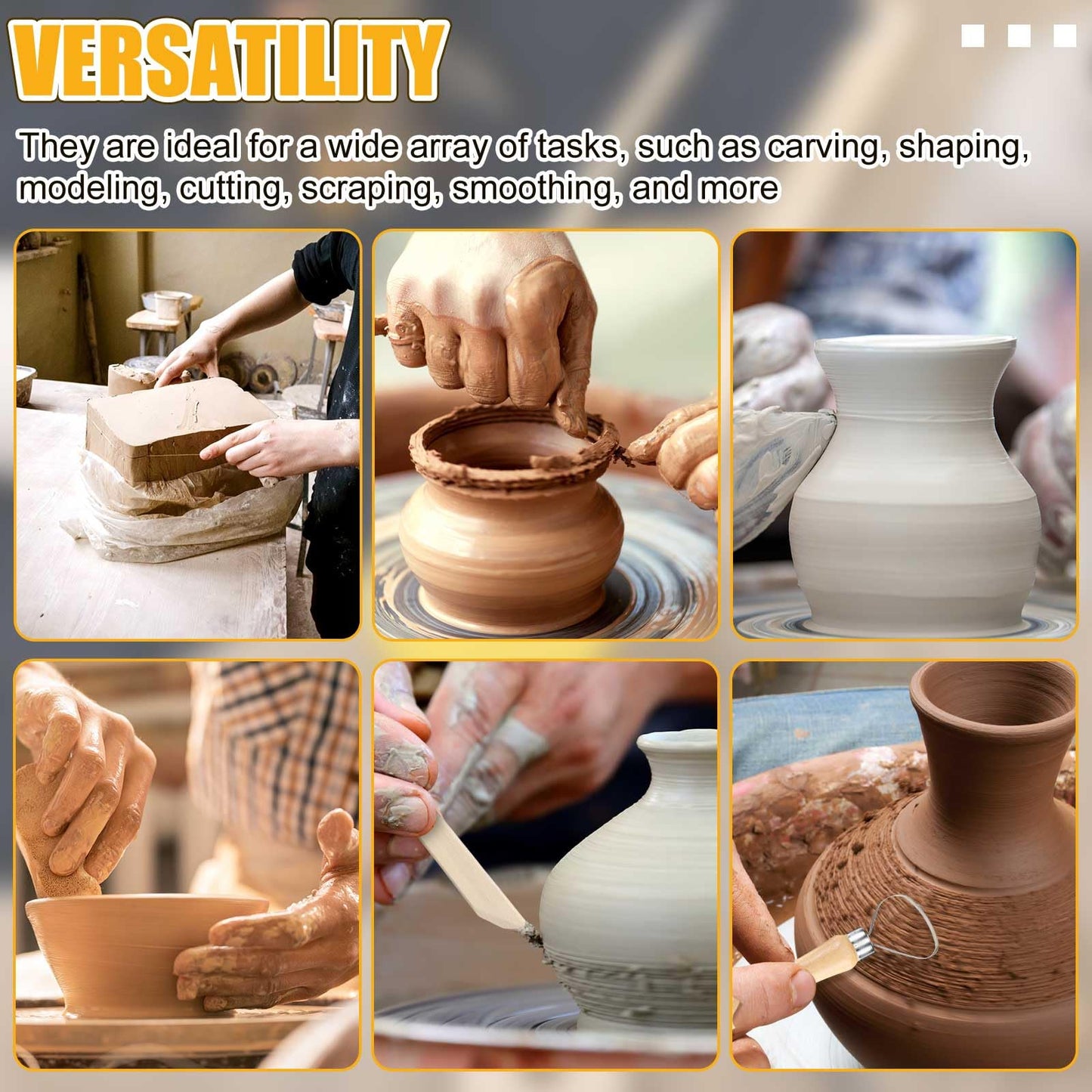 Leriton 160 Pcs Pottery Clay Tools Kit Sculpting Clay Tool Includes Cutting Modeling Trimming with Wooden Handles Carving Kit for Beginners Carving Shaping