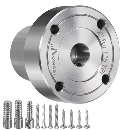 2" Steel Wood Lathe Faceplate,Faceplate for Wood Lathe,Lathe Face Plate Fit for 1" x 8TPI Spindle with Screwchuck