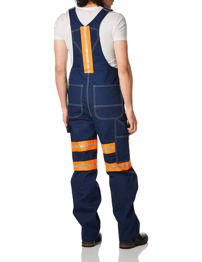 Liberty Men's Hi-Vis Bib Overalls, Hi-Vis Orange, 34W x 32L